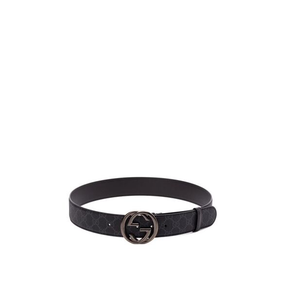 Gucci Men Belt With `Interlocking G` Buckle